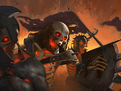 Skulls army character conceptart fantasy illustration rpg