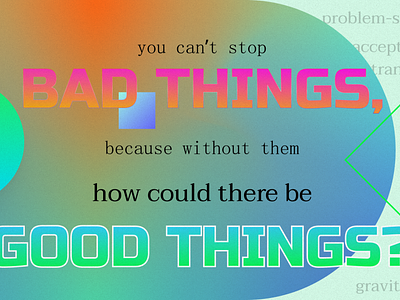 Bad Things abstract design poster