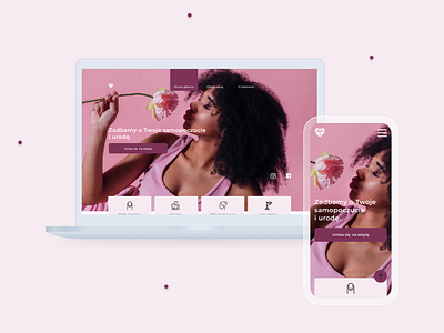Website & mobile beauty salon app design figma typography ui ux