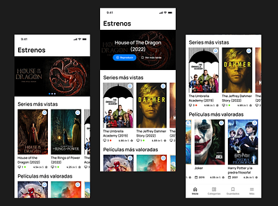 UI Mobile Design: Movie and Series App — iOS app design ios mobile ui ux