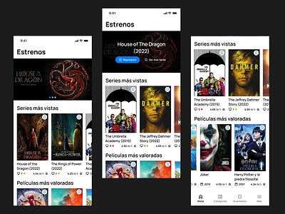 UI Mobile Design: Movie and Series App — iOS