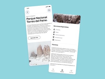 National Park App concept app design ios mobile ui