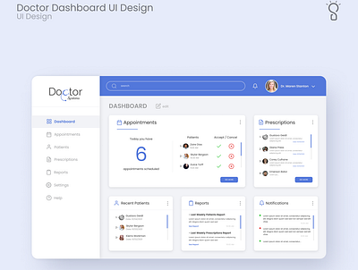 Doctor Dashboard - UI Design Inspiration design figma figma design illustration logo ui uidaily uidesign uiinspiration uitrends2021 uiuxdr userinterface userinterface design userinterfacedesign ux uxdesign web design webapp webapp design