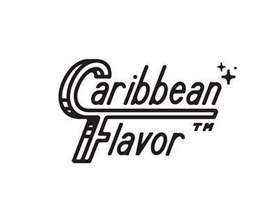 Caribbean Flavor caribbean design flavor typography vector