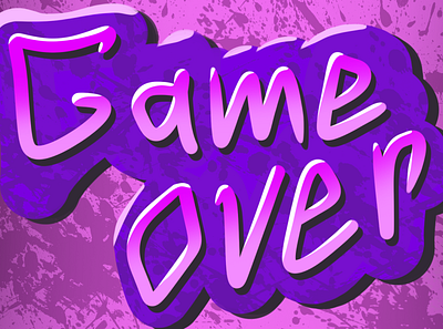 Game Over art design image lettering