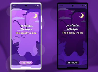 The beauty inside your phone. art branding dark design figma graphic design illustration image light logo mobile phone ui ux vector