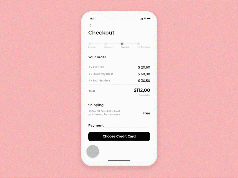 Daily UI 02 | Credit Card Checkout