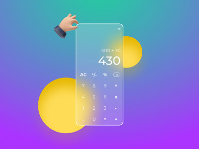 Daily UI 04 | Calculator calculator daily 100 challenge daily ui dailyui dailyuichallenge figma glass glass ui glassmorphism ui