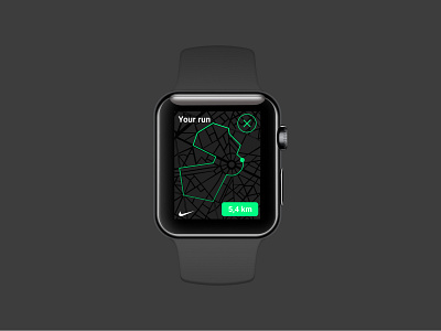 Daily UI 29 | Map apple watch daily 100 challenge daily ui dailyui dailyuichallenge map nike nike run nike running run running running app smart watch smartwatch ui