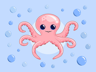 Octopus design illustration octopus sea ui vector webdesign