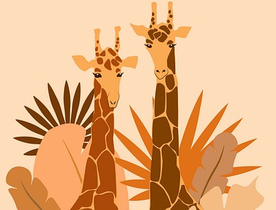 Giraffe design giraffe illustration monochrome safari ui vector web webdesign