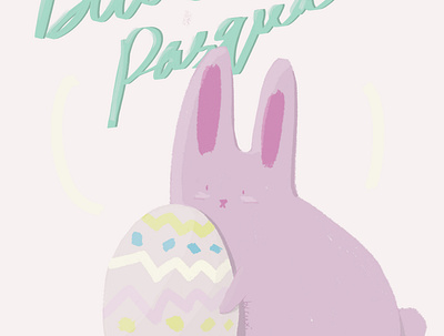 Buona Pasqua cute animal easter bunny illustration pasqua