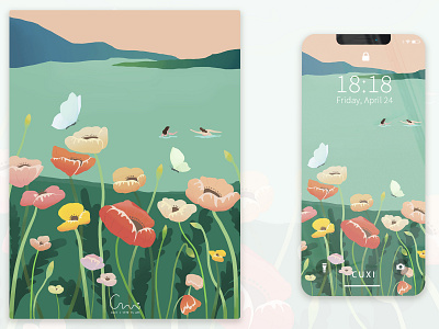 hello may flower happiness illustration landscape wallpaper weekend
