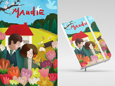 movie Maudie flower happiness illustration maudie movie poster notebook