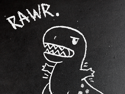 Rawr cartoon charcoal cute design dinosaur drawing illustration rawr t rex tyrannosaurus rex