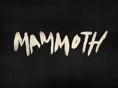 Mammoth black and white bw film title grunge hand lettering handlettering lettering mammoth scary short film texture typography