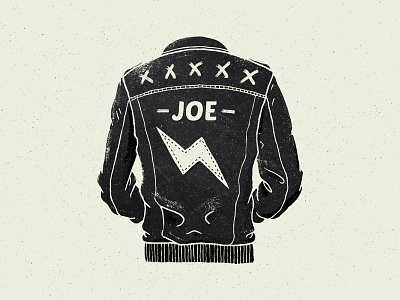 Joe's Dream black bolt fashion grunge illustration jacket joe leather lightning texture x