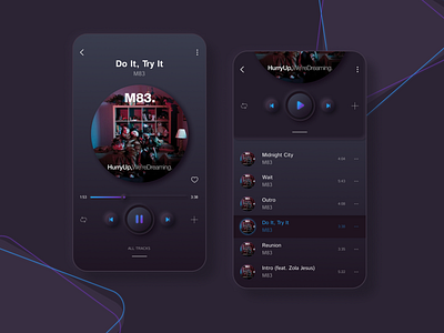 Music Player app design ui