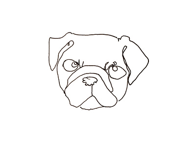 Grumpy pup blind contour contour dog dog illustration dogs drawing drawing ink hand drawn illustration line drawing line work linework
