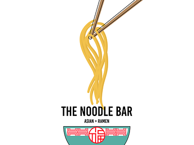 Takeout Menu Concept: The Noodle Bar branding brochure design illustration layout restaurant