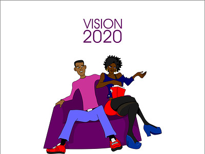 Vision 2020 cartoon illustration digitalillustration illustration