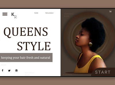 Hair styling homepage app branding minimal typography ui ux web website