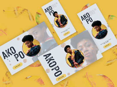 AKOPO FASHION BRAND ( Landing Page) branding fashion app fashion brand typography ui ux video website