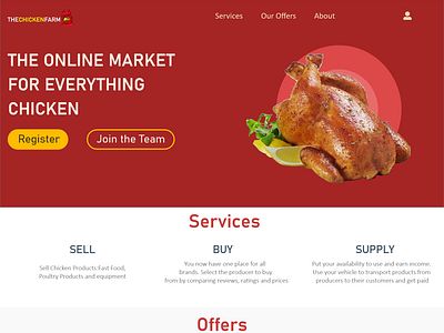 Online Poultry market place (Landing Page)