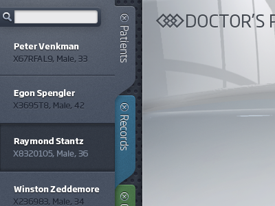 Doctor's Portal doctor portal search tabs texture