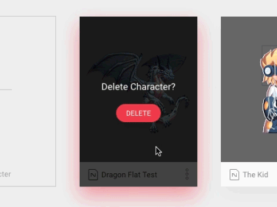 Delete Character 2d button character delete file menu options overflow