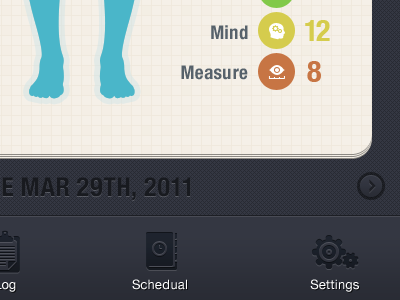 iPhone App Design app button design eye icons iphone mesure mind ui