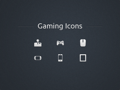 Gaming Icons computer controller game handheld ipad iphone joysick mobile mouse playstation psp tablet touch video xbox