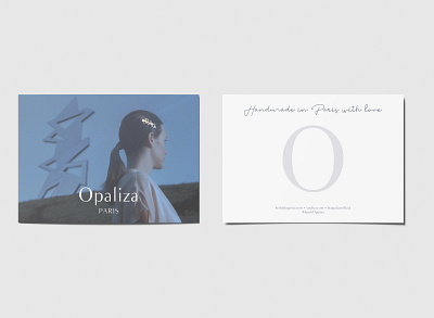 OPALIZA branding carte design mockup typography