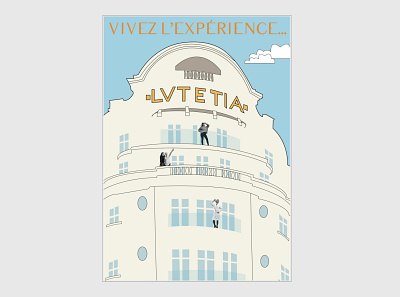 LUTECIA branding design hotel illustration logo typography