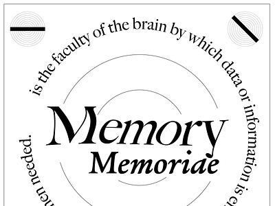 Memory | Memoriae design graphic graphic design infomation information design memory typo typography vector