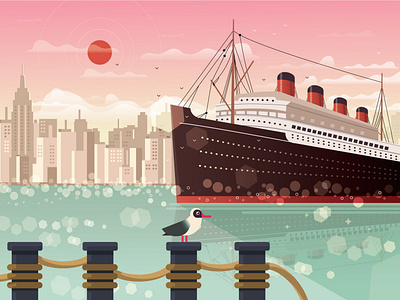 Titanic arriving New York - Titanic llegando a Nueva York