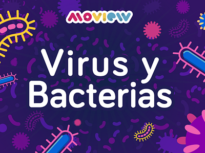 Virus & Bacteria adobe aftereffects animación animation bacteria design flat illustration illustrator mexico moview virus