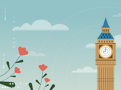 London aftereffects animación animation design flat illustration illustrator landscape mexico moview