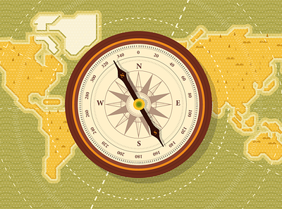Compas aftereffects animación animation compass design illustration illustrator inktober map mapa word