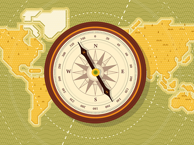 Compas aftereffects animación animation compass design illustration illustrator inktober map mapa word