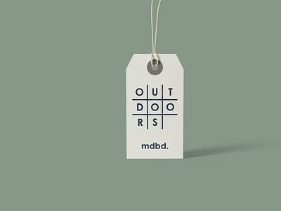 mdbd outdoor goods tag branding concept design icon illustration logo minimal tag