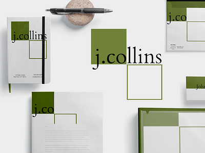 jcollins stationary 1 branding concept design icon logo minimal stationary stationary design stationary mockup