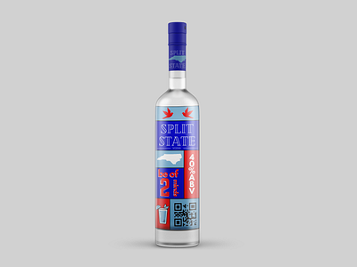 Split State Vodka branding concept conceptual design design illustration logo packaging packaging design packaging mockup vodka