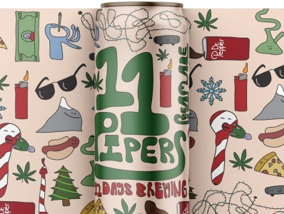 11 Pipers Piping Beer Can Design