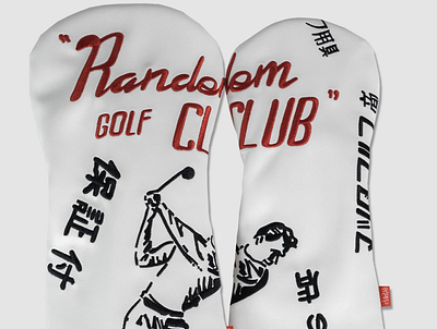 Random Golf Club headcovers branding design illustration product