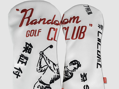 Random Golf Club headcovers branding design illustration product