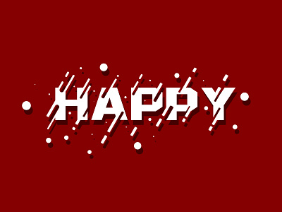 HAPPY art design photoshop typogaphy