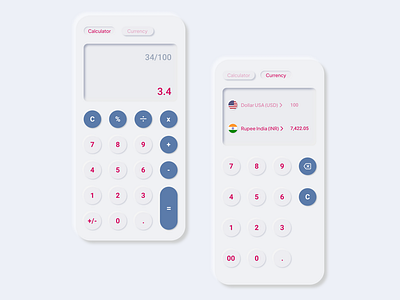 Calculator Neumorphic UI