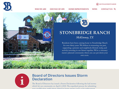 Stonebridge Ranch HOA design modern web design modern website modern website design seo sketch 3 ui ux web design wordpress