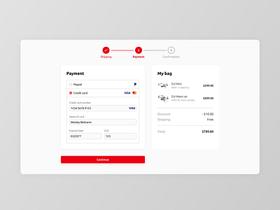 Daily UI 002 - Credit card checkout checkout commerce dailyui design desktop payment ui web webdesign